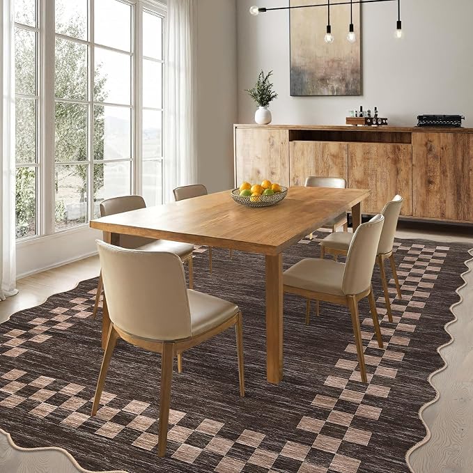 GarveeHome 8x10 Area Rug for Living Room Scalloped Washable Large Bedroom Rug - Image 9