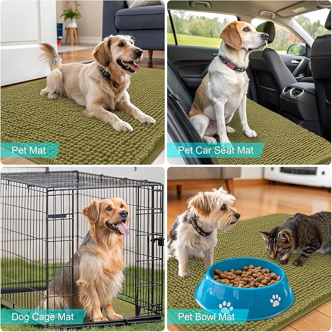 OLANLY Dog Door Mat for Muddy Paws 40x24, Absorbs Moisture and Dirt, Absorbent - Image 7