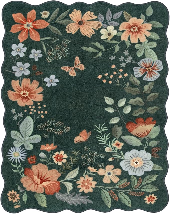 Lahome Floral Washable 6x9 Area Rugs, Soft Bedroom Rug - Image 8