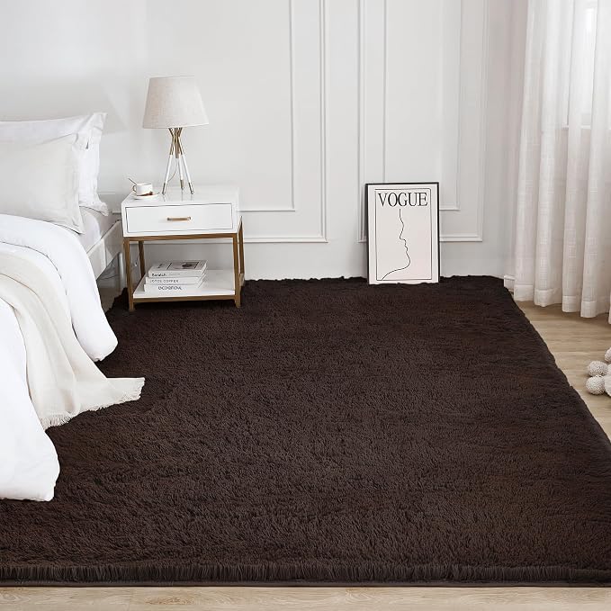 Litanika 8x10 Shag Area Rug for Living Room Bedroom, Non-Shedding Modern Indoor - Image 2