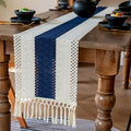 EMMTEEY Boho Table Runner with Tassels 108 Inches Long, Scratch & Heat Resistant by EMMTEEY