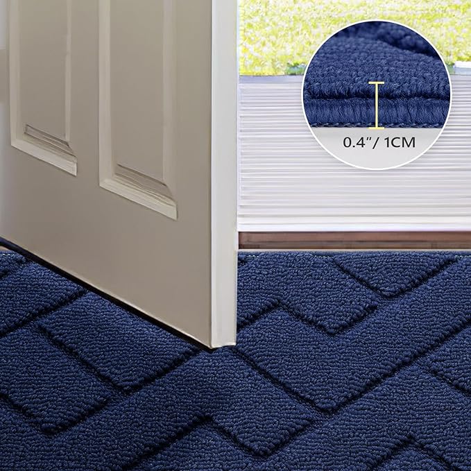 hicorfe Dirt Trapper Indoor Doormat, Non Slip Backing Washable Door Mats - Image 4