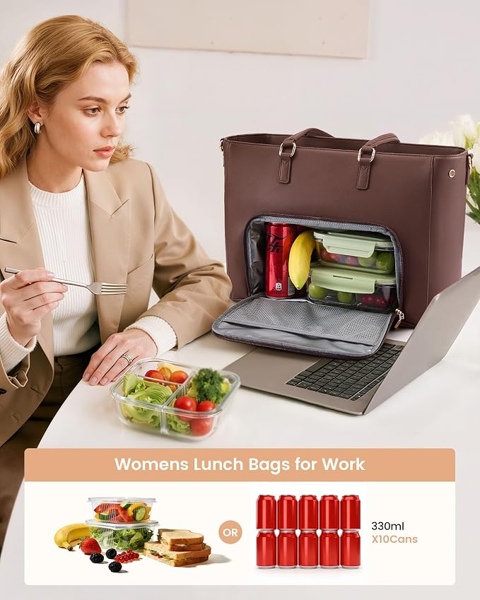 LOVEVOOK Lunch Tote Bag for Women, 3 in 1 Work Bag - Image 5