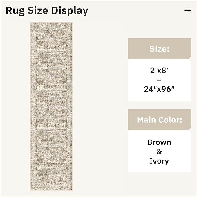 Soalmost Runner Rug 2'x8' Washable Non-Slip Runner Rugs - Image 5