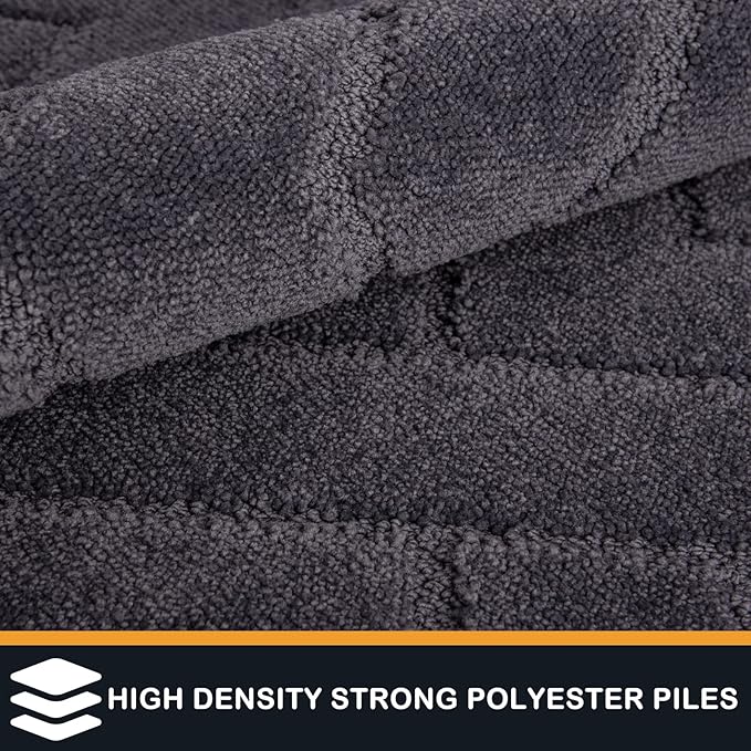 PURRUGS Dirt Trapping Door Mat 48" x 48", Non-Slip Machine Washable Entry Rug - Image 3