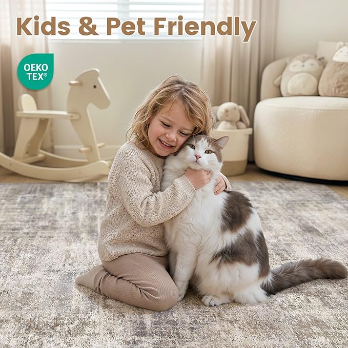cotiled Washable 5x7 Area Rug for Living Room - Image 4