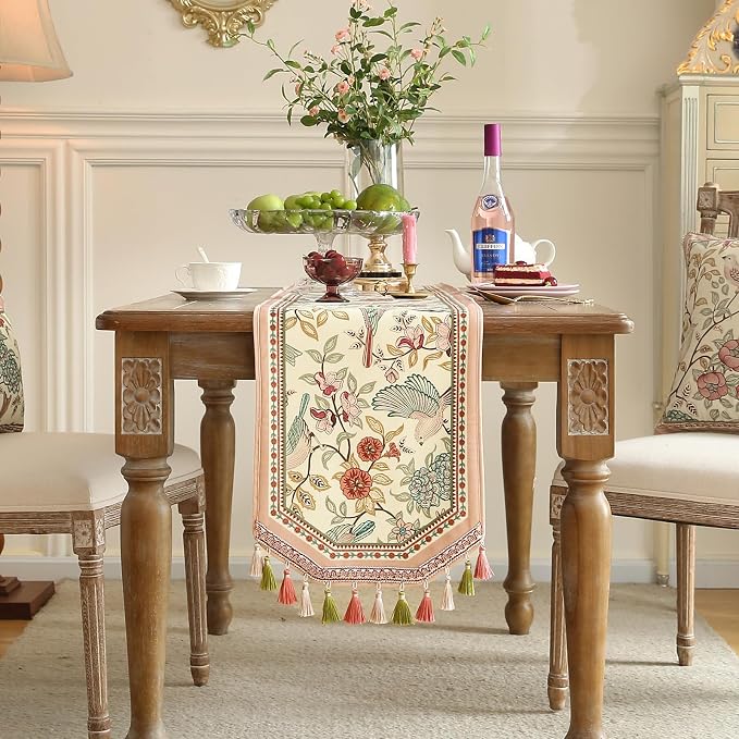 Patdrea Designer Vintage French Velvet Table Runner, Dining Room Living Room - Image 3
