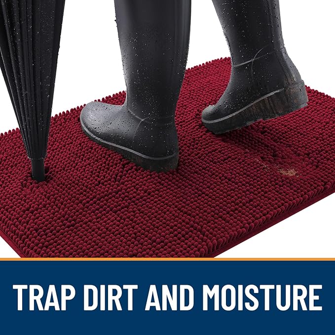 OLANLY Dog Door Mat for Muddy Paws 32x20, Absorbs Moisture and Dirt, Absorbent - Image 2