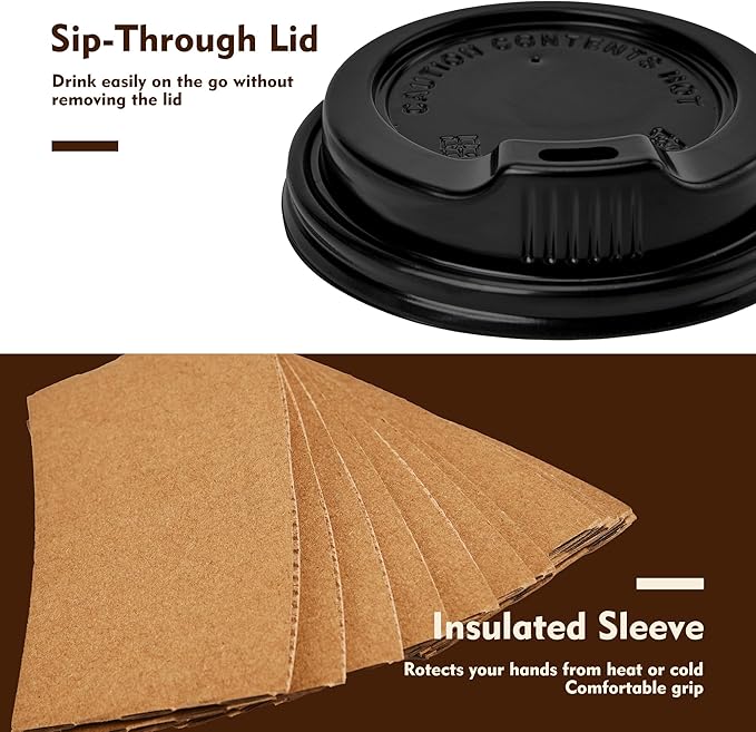 YEEHAW 12 oz 500 Pack Disposable Coffee Cups - Image 3
