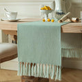 Sage Table Runners 108 Inches Long, Burlap Linen Style Rustic Farmhouse Table by ZEEMARTONLINE