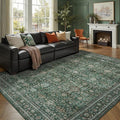 DCX Green 6x9 Rug, Kid & Pet Friendly by DCXWashableRug