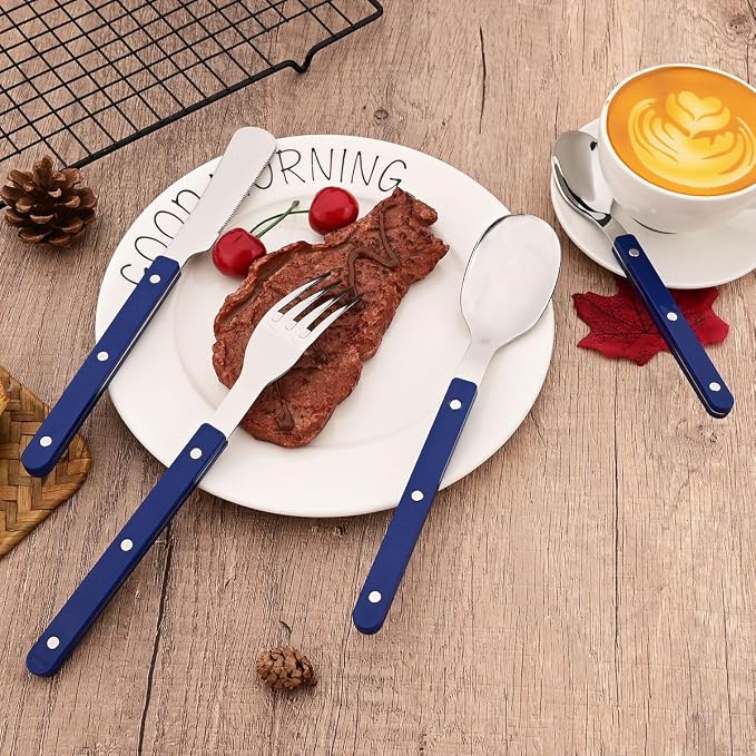 6-Piece Vintage 6.73-inch Dessert Spoon Set Silverware Set BRIIEC Stainless - Image 6