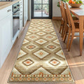Area Rug 2x8 Rug Machine Washable Non-Slip Low Pile Print Pattern Western Rug by BESTSWEETIE