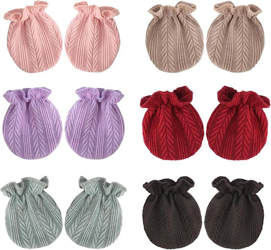 BQUBO Newborn Infant Toddler Mittens No Scratch Cotton Elastic Wrist Gloves Hypoallergenic for 0-6 Months Baby Boys Girls