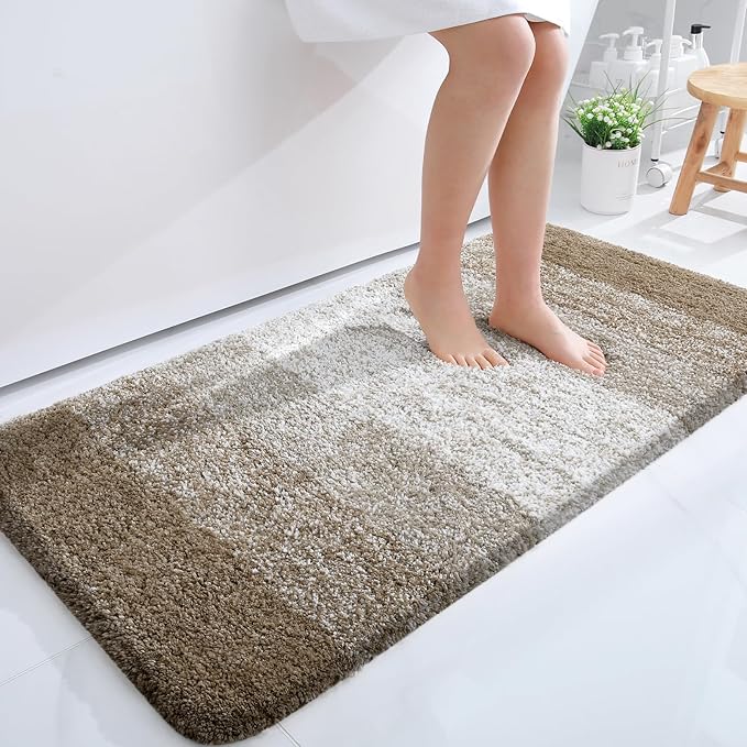 OLANLY Large Bathroom Rugs Mat 45x27, Extra Soft Absorbent Microfiber Bath Rugs by OLANLY