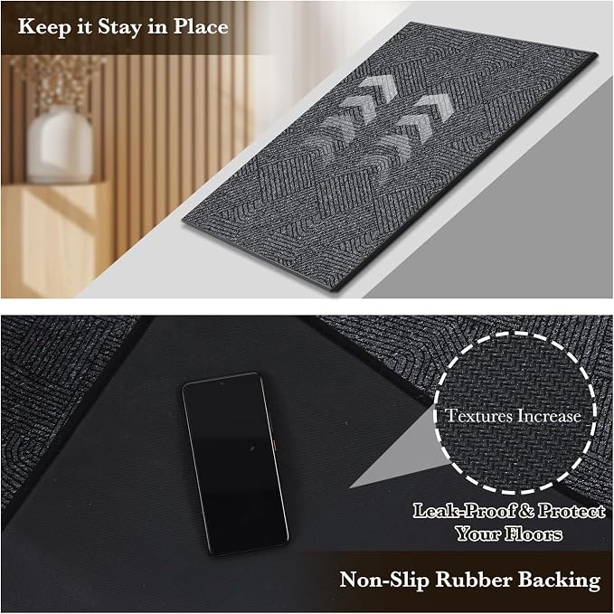 Indoor Door Mat 36"x59" Large, Low-Profile Welcome Front Door Mat Indoor - Image 5