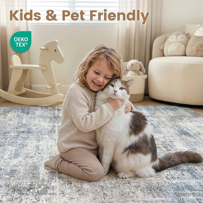 Washable 9x12 Area Rug for Living Room - Image 4