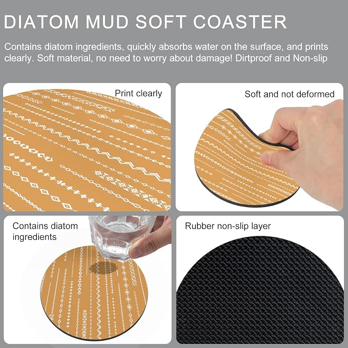 Southwestern Lines Coasters Set of 4 Absorbent Coasters - Image 5