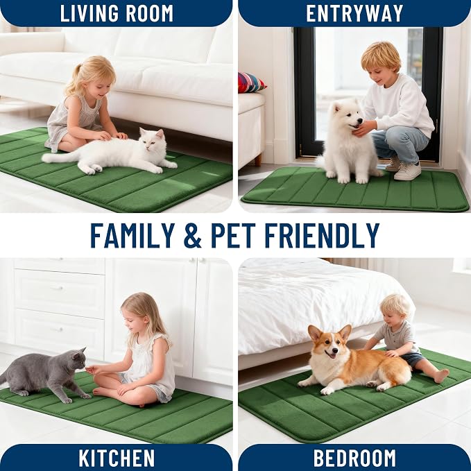 OLANLY Memory Foam Long Bathroom Rugs Runner 47x24, Super Soft Absorbent Bath - Image 9