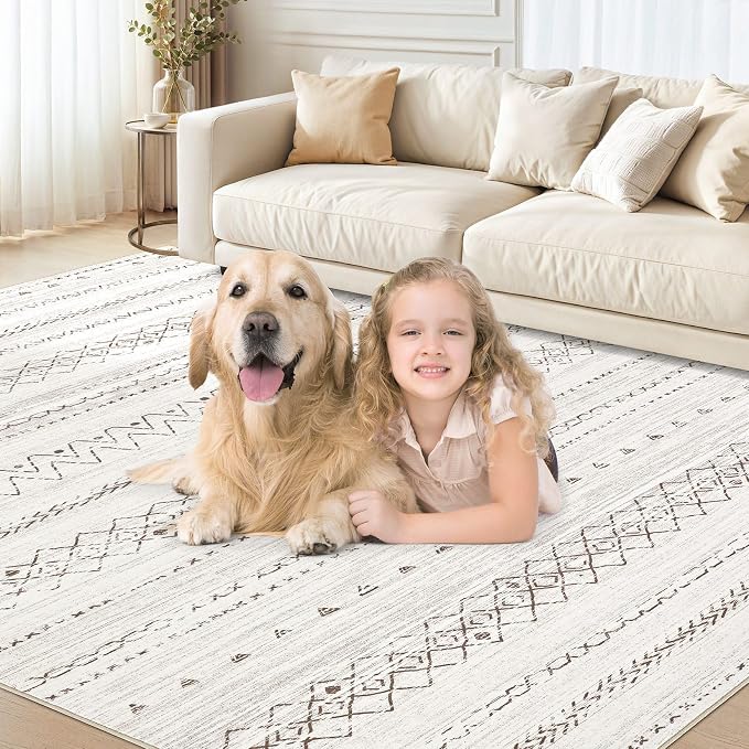 cotiled 8x10 Area Rugs Living Room Rug: Washable Boho Rugs - Image 6