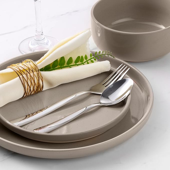 LIANYU Dinnerware Dishes Sets for 8, 24-Piece Stoneware Dinner Set, Ceramic - Image 7