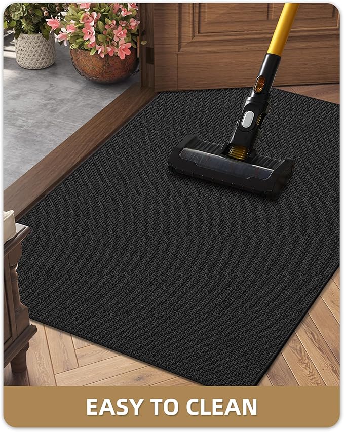 Color&Geometry Ultra Thin Indoor Door Mat 24"x36", Non Slip Rubber Backed Dirt - Image 7