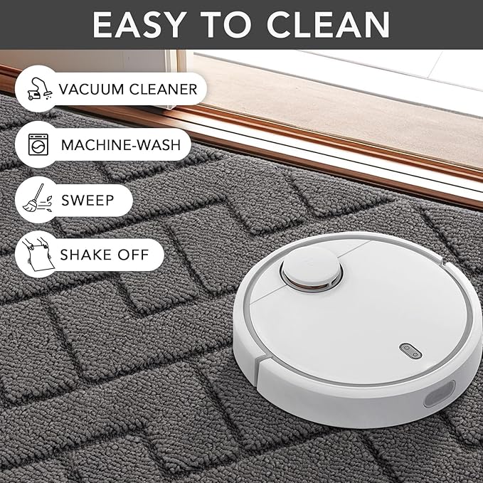 hicorfe Indoor Doormat, Front Back Door Mat Rubber Backing Non Slip Door Mats - Image 6