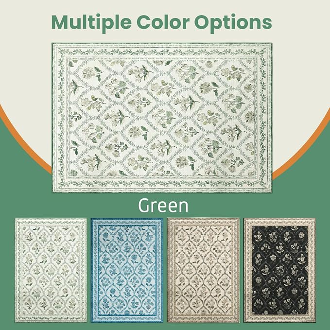 LIANLAM Checkered Rug 9x12 Area Rugs - Image 6