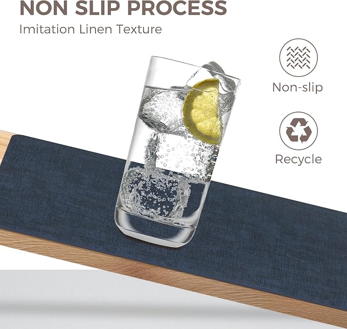 NCUE Vinyl Placemats Set of 6, Heat Resistant, Nonslip Faux Leather Waterproof - Image 3