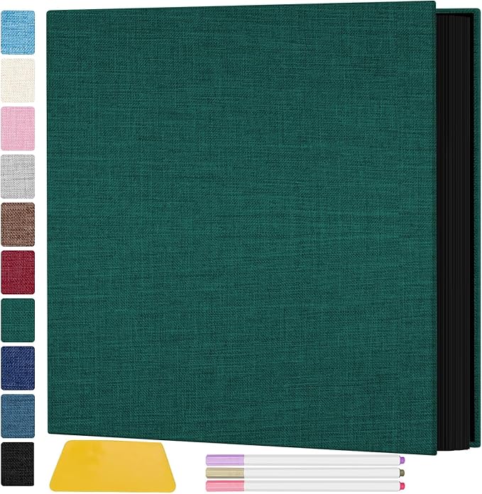 Zesthouse Photo Album Self Adhesive Pages, 60 Pages Magnetic Scrapbook Albums with Sticky Page,Photos Album Holds 8x10 & 5X7 & 4x6 & 6x8 & 3x5, Large Picture Book Ideal for Family,Wedding,Baby