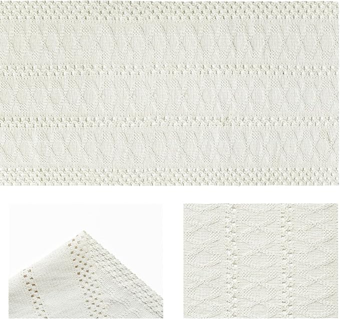 Artoid Mode Beige Woven Farmhouse Hollow Table Runner 12x36 Inch | Holiday - Image 5
