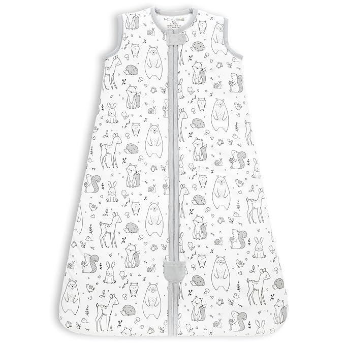 Mama Cheetah Baby Sleep Sack 2.5 TOG, Winter Baby Sleeping Bag with 2-Way Zipper, Organic Cotton Swaddle Transition Wearable Blanket for Boy Girl Infant Toddler, 0-6 Months