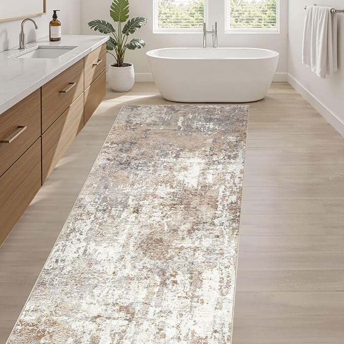 Runner Rug Kitchen Washable Rugs: 2x5 Non-Slip Abstract Soft Modern Stain - Image 5