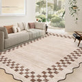 GarveeHome 8x10 Area Rug for Living Room Scalloped Washable Large Bedroom Rug by GarveeHome