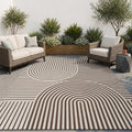 AMOAMI Outdoor Rug Patio Rug 8x10 ft Quick Dry Flatweave Textured Machine by AMOAMI