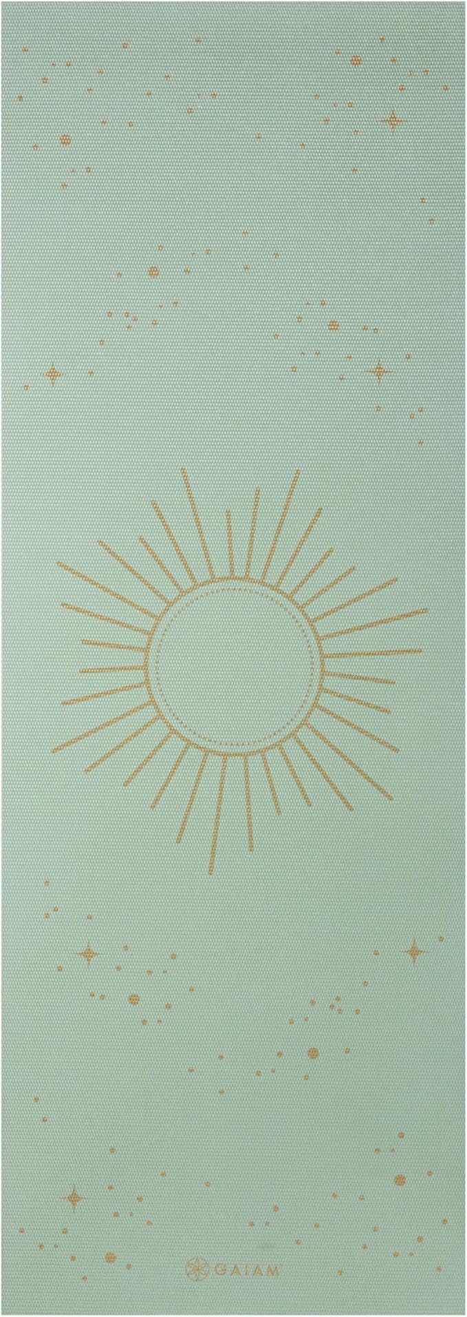 Gaiam Yoga Mat - Premium 6mm Print Extra Thick Non Slip Exercise & Fitness Mat for All Types of Yoga, Pilates & Floor Workouts (68"L x 24"W x 6mm Thick)