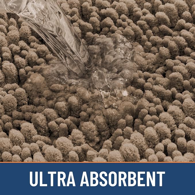 Smiry Dog Door Mat for Muddy Paws 36x24, Absorbent Dirt Trapper, Non-Slip - Image 5