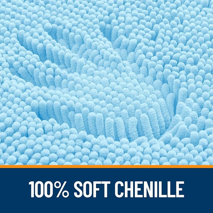 OLANLY Large Bathroom Rugs 50x30, Extra Soft Absorbent Chenille Bath Rugs - Image 3