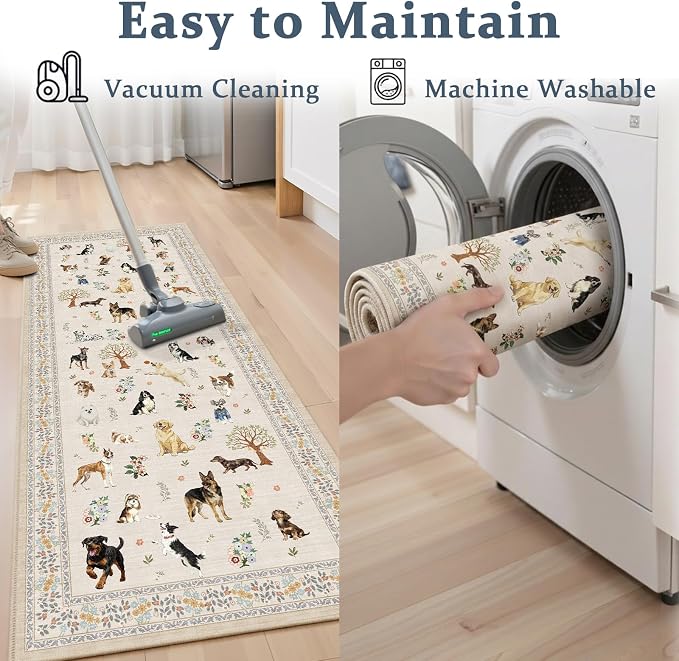 Dog Rug for Hallways Kitchen Rug 2x8, Non Slip Washable Runner Rugs - Image 5