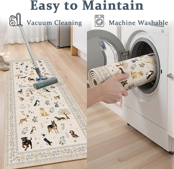 Dog Rug Runner for Hallways Kitchen 2x6, Non Slip Washable Rugs - Image 7