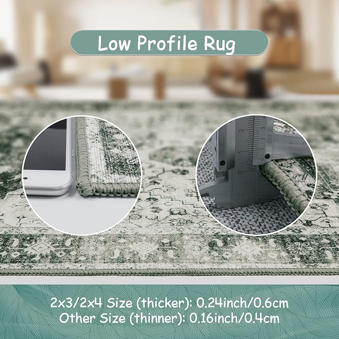Moynesa Ultra-Thin Washable Runner Rug -2x6 Rug Runners - Image 6