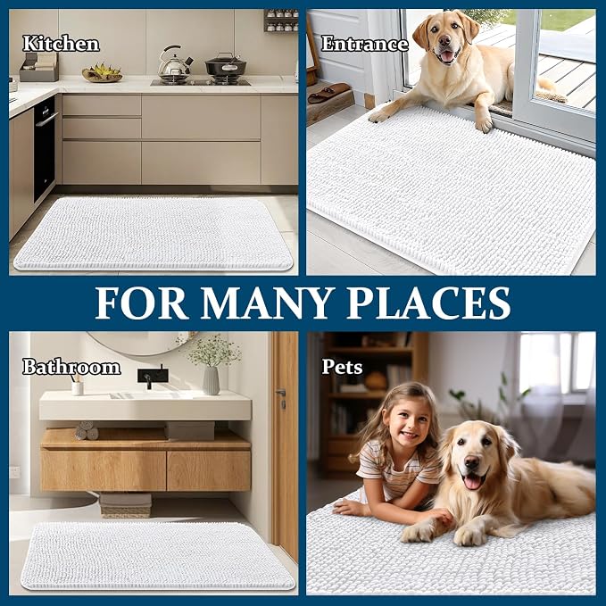 OLANLY Dog Door Mat for Muddy Paws 70x32, Absorbs Moisture and Dirt, Absorbent - Image 8