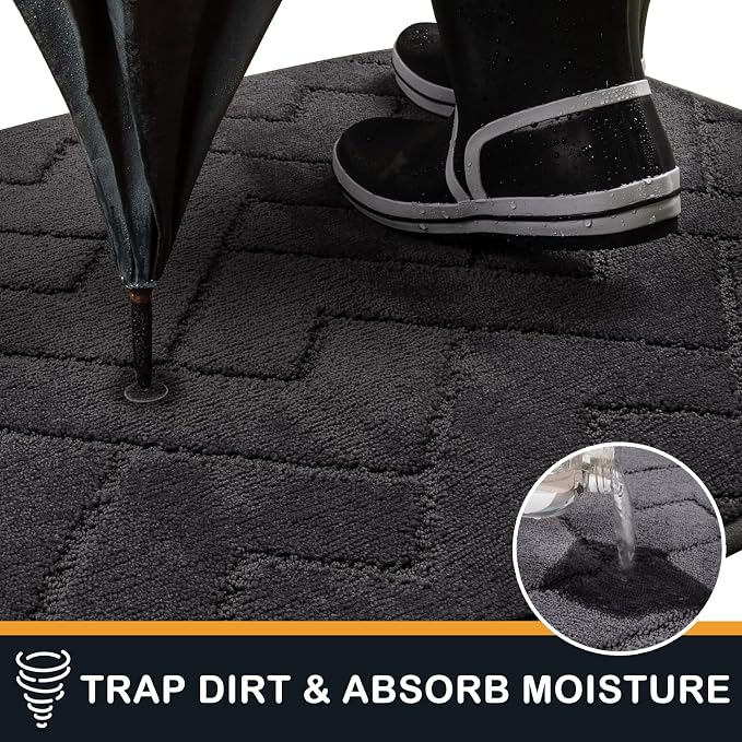 PURRUGS Dirt Trapping Door Mat 34" x 59", Non-Slip Machine Washable Entry Rug - Image 5