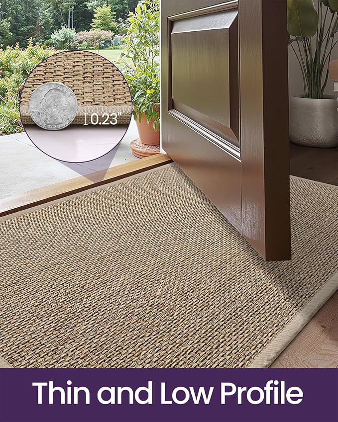 DEXI Ultra Thin Entryway Indoor Door Mat 32x48, Non Slip Rubber Backing Inside - Image 4