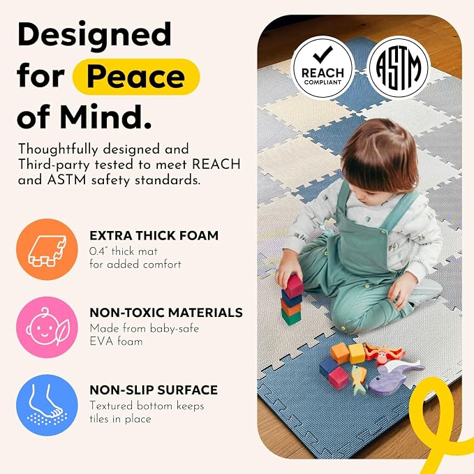 MioTetto Baby Play Mat, Soft Foam Floor Tiles - Image 2
