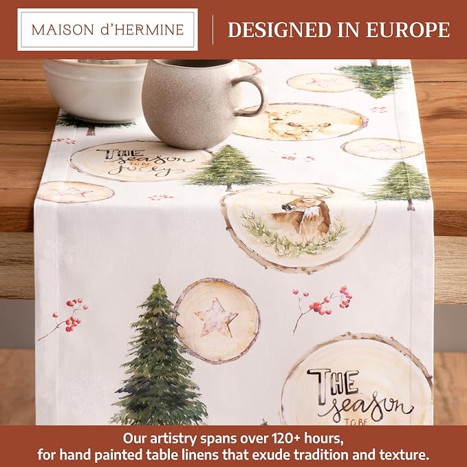 Maison d' Hermine Table Runner 100% Cotton 14.50" x 48" | Table Runners 48 - Image 2