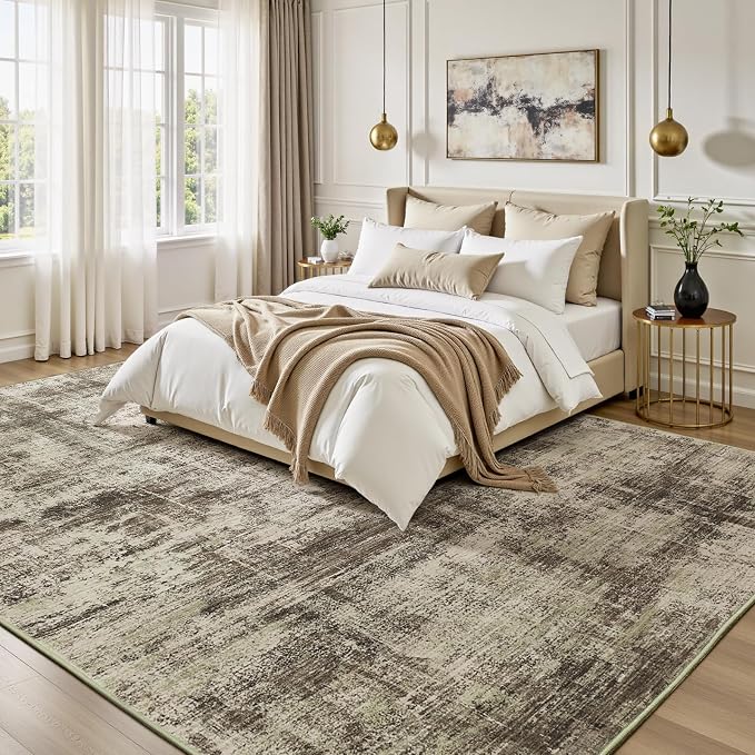 Lofus 8x10 Area Rug for Living Room, Neutral Modern Washable Carpet for Bedroom - Image 2