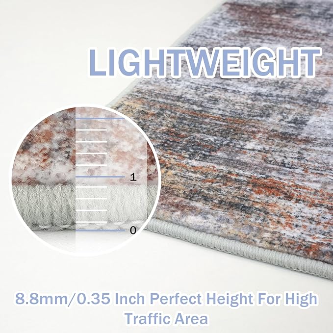 IOHOUZE Abstract Runner Rug 3x12 Ft Washable Runners - Image 6