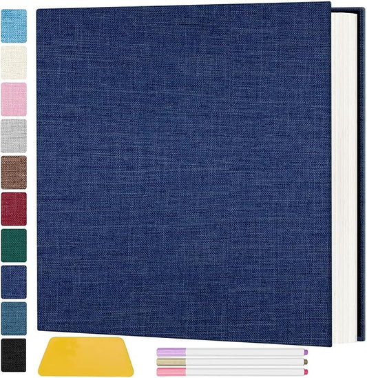 Zesthouse Photo Album Self Adhesive Pages, 60 Pages Magnetic Scrapbook Albums with Sticky Page,Photos Album Holds 8x10 & 5X7 & 4x6 & 6x8 & 3x5, Large Picture Book Ideal for Family,Wedding,Baby