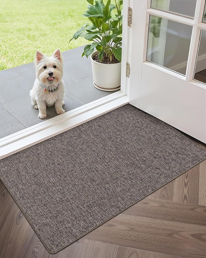 Color&Geometry Ultra Thin Indoor Door Mat 24"x36", Non Slip Rubber Backed Dirt - Image 9